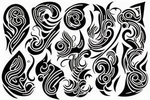 Black work abstract tattoo idea