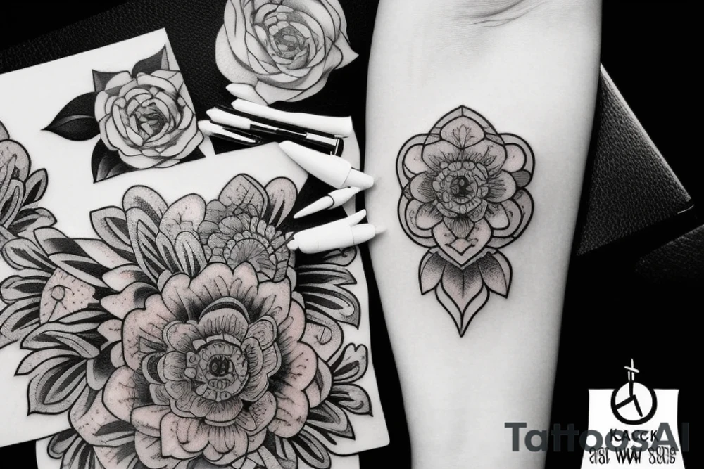 Black work tattoo idea