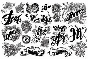 P5 written in fancy lettering tattoo idea