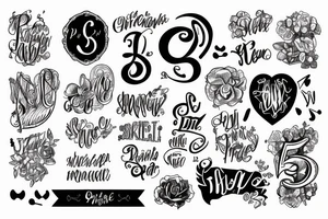 P5 written in fancy lettering tattoo idea