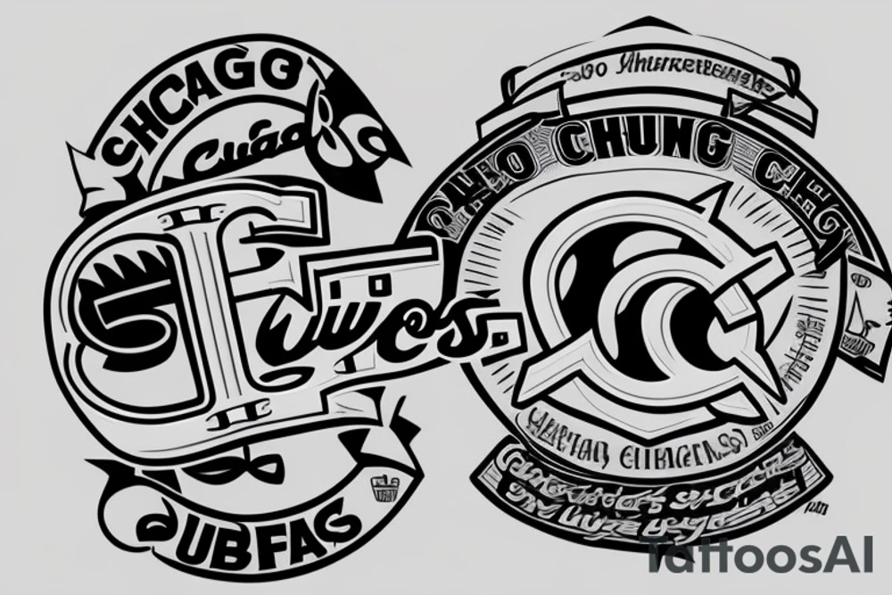 Chicago Cubs tattoo for a grandpa who passed away tattoo idea