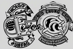 Chicago Cubs tattoo for a grandpa who passed away tattoo idea