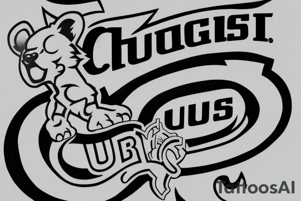 Chicago Cubs tattoo for a grandpa who passed away tattoo idea