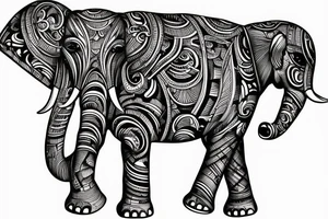an elephant playing the piano tattoo idea