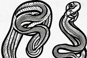 snake wrapping around leg tattoo idea