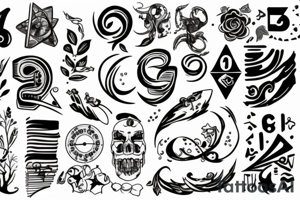 The number 6 tattoo idea
