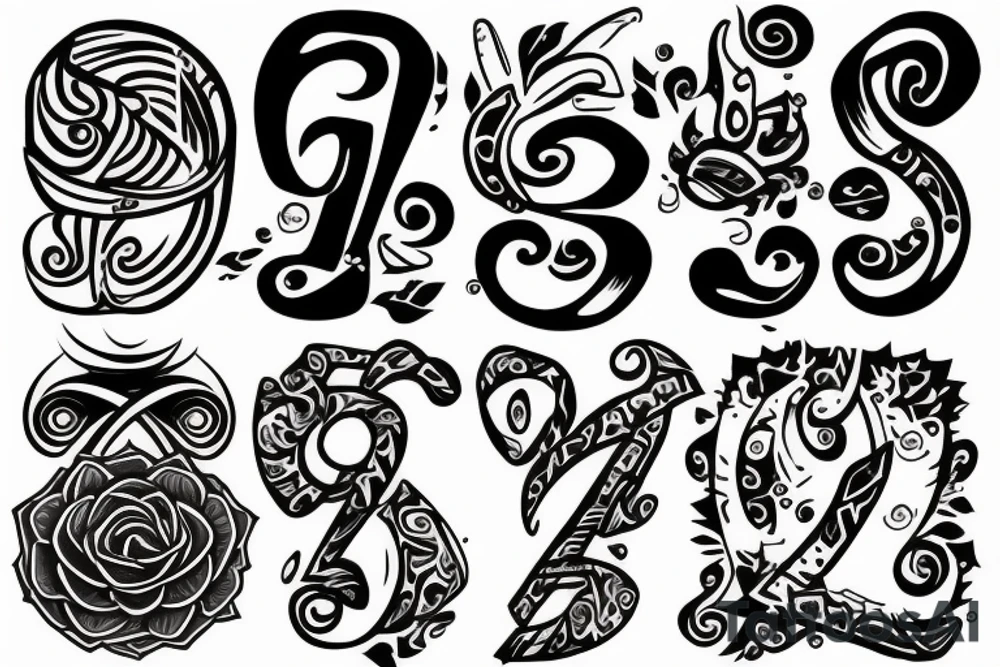 The number 6 tattoo idea