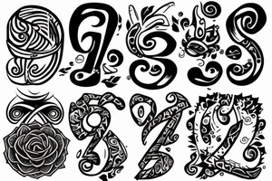 The number 6 tattoo idea