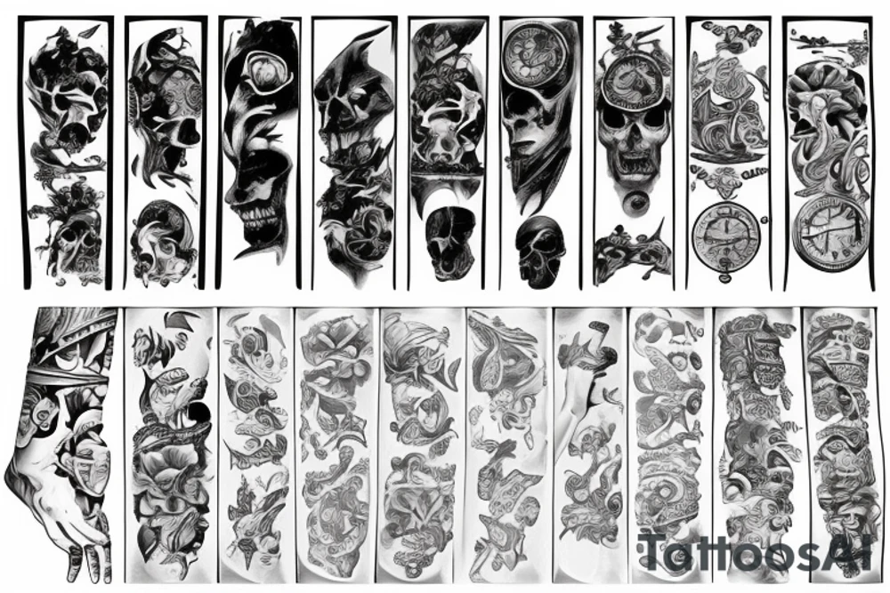 arm sleeve, 6CO2 + 6H2O → C6H12O6 + 6O2, C6H12O6 + 6O2 → 6CO2 + 6H2O tattoo idea