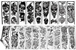 arm sleeve, 6CO2 + 6H2O → C6H12O6 + 6O2, C6H12O6 + 6O2 → 6CO2 + 6H2O tattoo idea