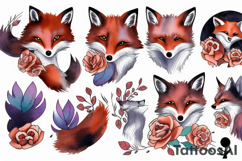 fox girl tattoo idea