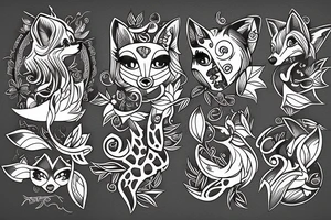 fox girl tattoo idea