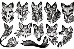 fox girl tattoo idea
