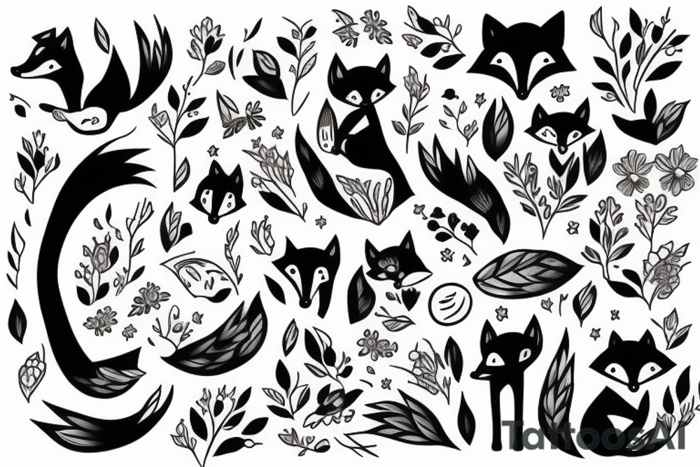 fox girl tattoo idea
