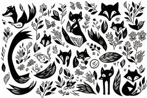 fox girl tattoo idea