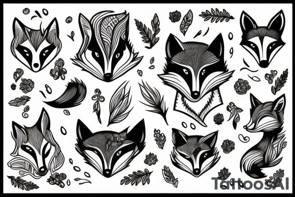 fox girl tattoo idea