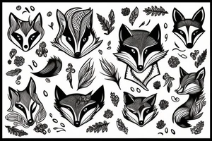 fox girl tattoo idea