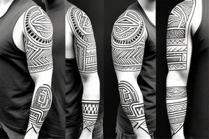 Taino Indian Tribal symbols sleeve tattoo tattoo idea
