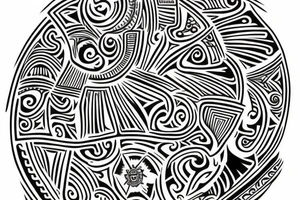 Taino Indian symbols sleeve tattoo tattoo idea