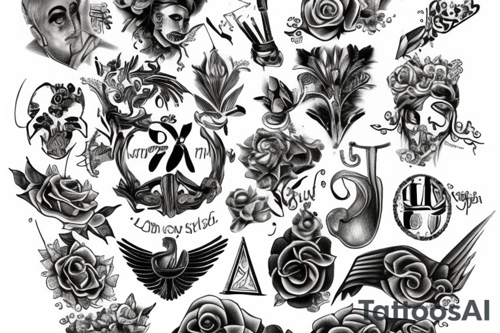 on the left hand in Latin justice tattoo idea