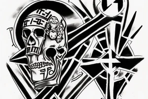 SS Third Reich swastika Totenkopf skull on a tank tattoo idea