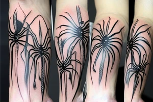 8 legged spiders tattoo idea