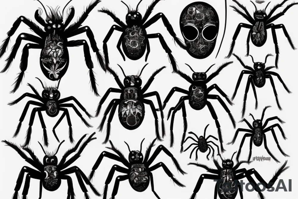 8 legged spiders tattoo idea