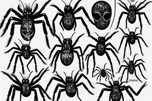 8 legged spiders tattoo idea