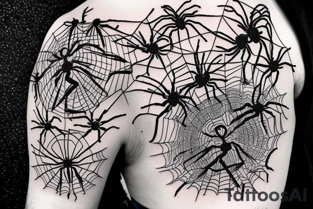 8 legged spiders tattoo idea