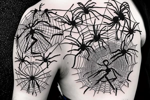8 legged spiders tattoo idea