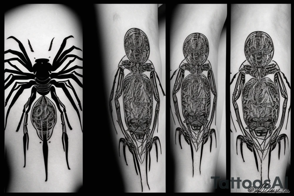 8 legged spiders tattoo idea