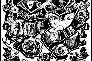 Not long text for girl gamer tattoo idea