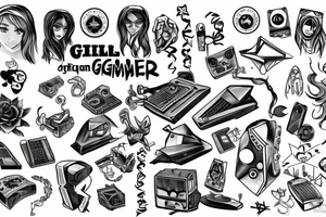 text for girl gamer tattoo idea