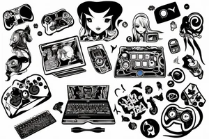 text for girl gamer tattoo idea