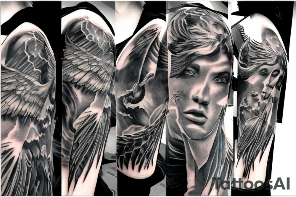Fallen angel for the sky tattoo idea
