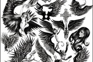 Fallen angel for the sky tattoo idea