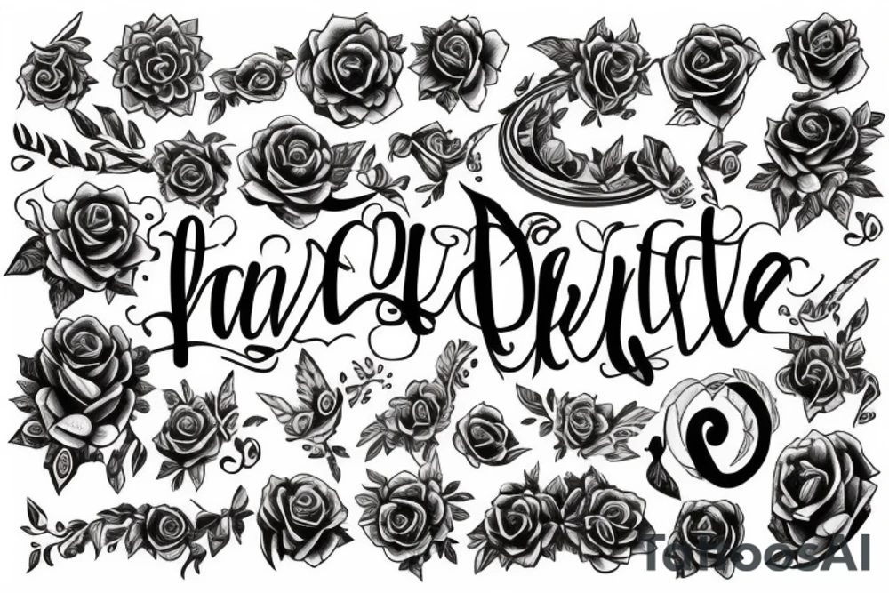 beautiful font tattoo idea