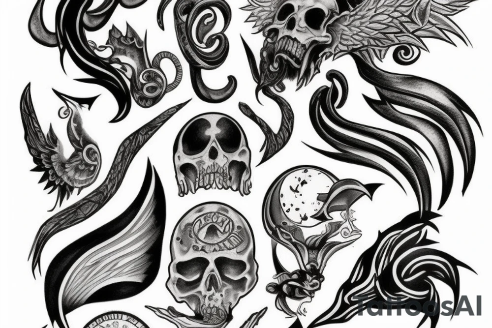 Tattoo representing good and evil coexisting tattoo idea