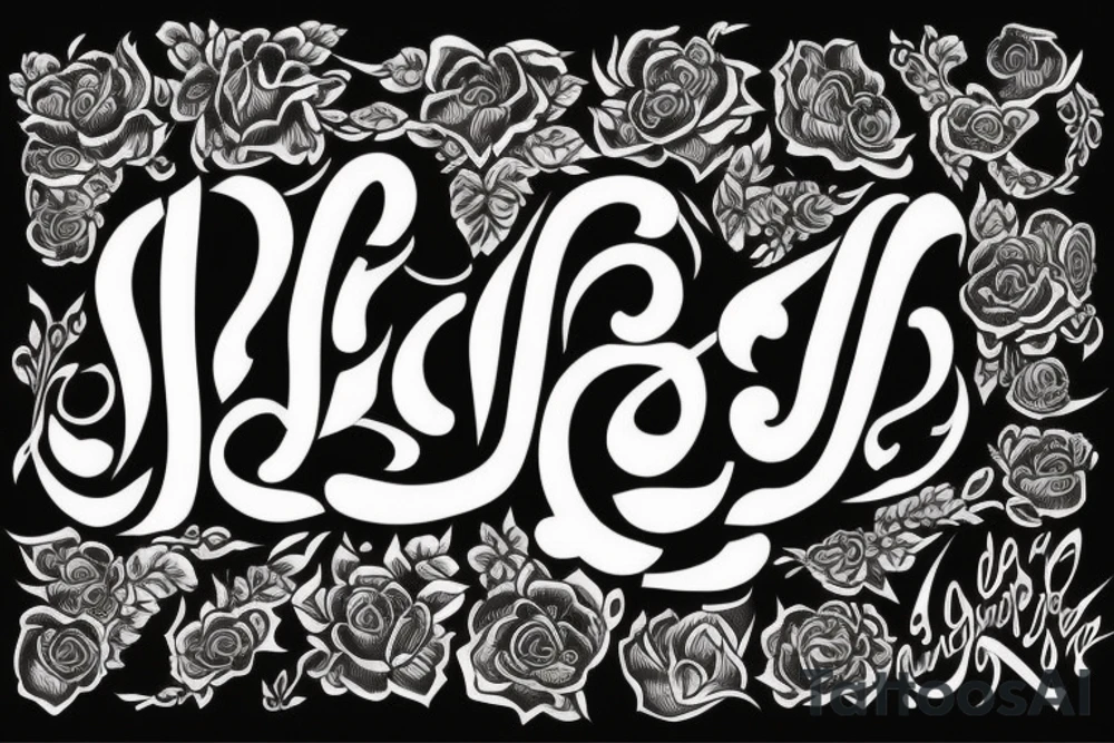 calligraphy font tattoo idea