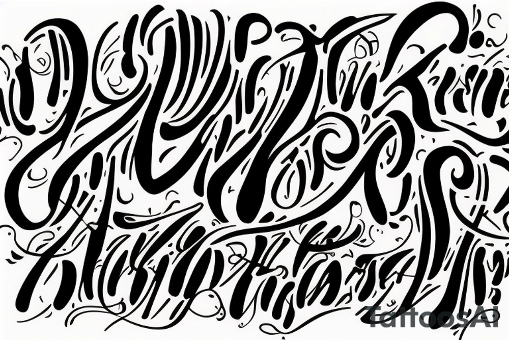calligraphy font tattoo idea