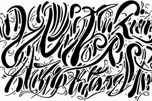 calligraphy font tattoo idea