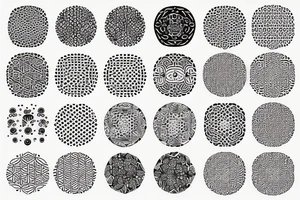 geometric patterns with dot-work tattoo idea