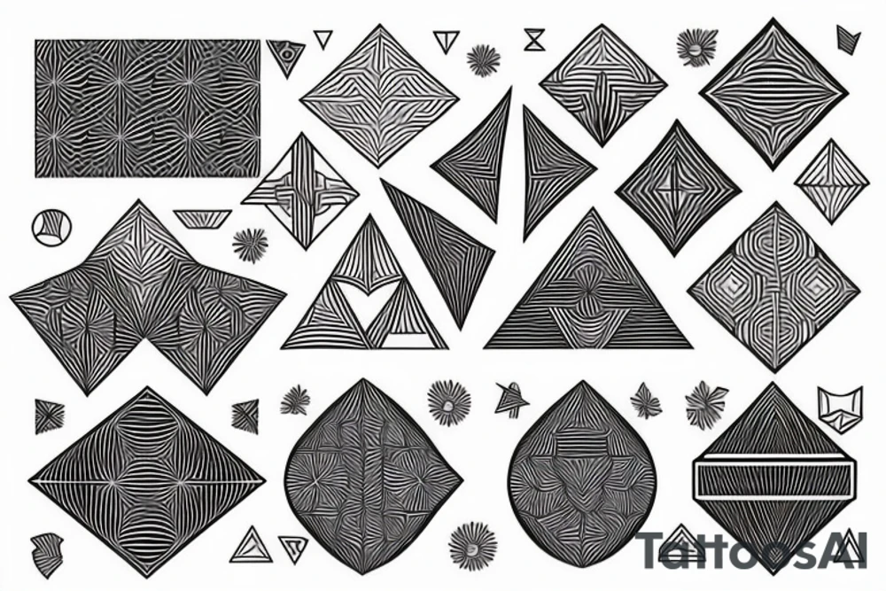 geometric patterns tattoo idea