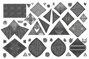 geometric patterns tattoo idea