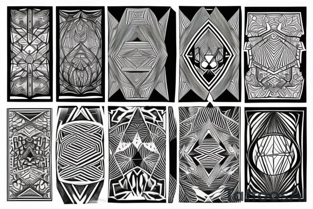 geometric patterns tattoo idea