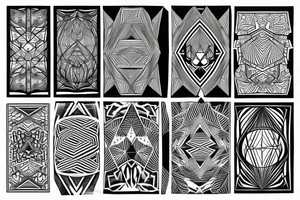 geometric patterns tattoo idea