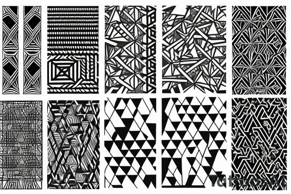 geometric patterns 
with agyshjalm tattoo idea