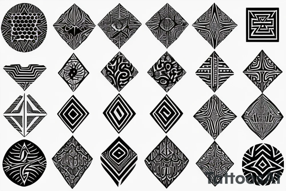 geometric patterns 
with agyshjalm tattoo idea