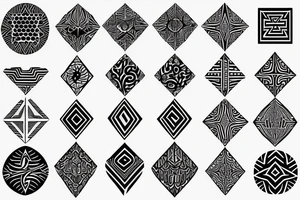 geometric patterns 
with agyshjalm tattoo idea