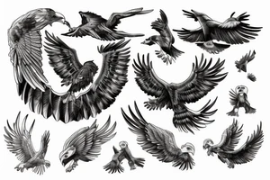 Bio mechanical eagle tattoo idea